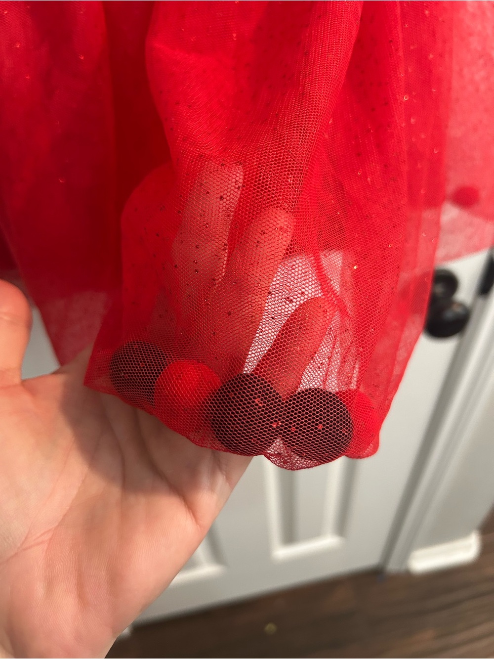 Disney Junior Minnie Mouse Toddler Dress 5T Tulle Pom Poms Costume Toddler - Picture 5 of 8